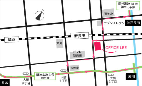 お車でお越しの場合の地図